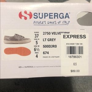 Light grey velvet Shoes